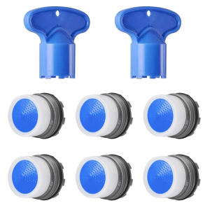 8pcs Faucet Aerator Replacement for Cache Aerators and Faucet Aerator Key Removal Tool Tap Aerators Flow Restrictor