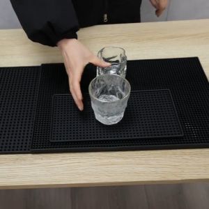Bar Mat Anti-slip PVC Cafe Bar Mats Home Cup Mat Waterproof Heat Resistant Durable Drain Bar Service Spill Mat