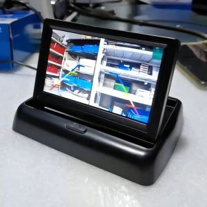 CD AUTONET Monitor Parkir Mobil LCD 4.3 Inci Lipat Lengkap kamera belakang Layar TV Mobil - Hitam