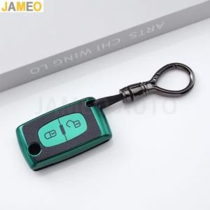 Car Flip Key Case For Peugeot 107 207 307 308 407 607 3008 5008 for Citroen Xsara Picasso C5 C6 C8 TPU 2/3 Buttons Cover Keyring