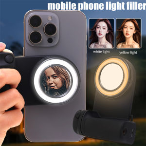 New Magsafe Magnetic Phone Grip Selfie Booster Handle Grip Bluetooth Photo Stabilizer w Shutter Fill Light for Iphone 16 15 14 13 Android