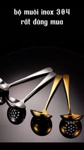 ( nặng dày nên mua )  Muôi Nhỏ Và Chao Inox 304  Đẳng Cấp Nhà Hàng Sang Trọng Gia Đình - Vá Canh 20cm - muôi inox 304 -chao inox 304- bộ đồ ăn inox