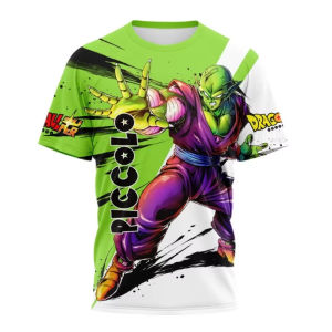 Bandai | 2026 Summer Fashion New Product L Dragon Ball Bick 3D Printed T-shirt Outdoor Hip-hop Street Quick Drying T-shirt Plus Size