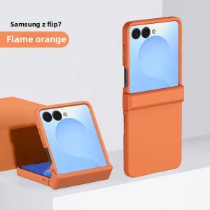 szhaiyu | with Hinge Protective Phone Case for Samsung Z Flip 7 fe 6 5 4 3 Flip7 Flip6 Flip5 Cover Solid Color Skin Feel