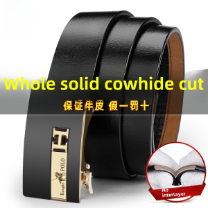 เข็มขัดหนังแท้สำหรับผู้ชาย รุ่นใหม่ปี 2025 สายรัดหัวเข็มขัดแบบอัตโนมัติระดับไฮเอนด์สำหรับธุรกิจและลำลอง เข็มขัดหนังวัวแท้แบบลำลอง