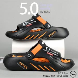 Slippers Mens Summer Outdoor Non-Slip Soft Sole Foot Massage Men Driving Dual-Use Poop Feeling Beach Casual Sandals