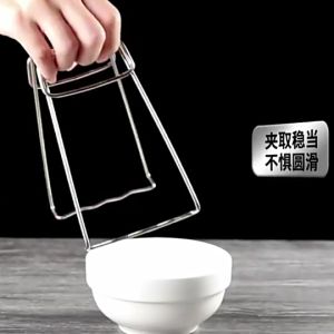 Kitchen Folding Hot Dish Plate Clipper Stainless Steel Heat Protection Gripper Carrier Holder Plate Clip Bowl Clamps