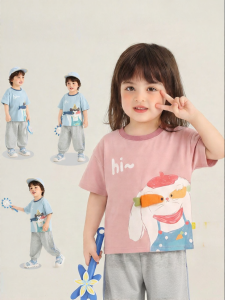 CUTEPANDAS | Áo Thun Tay Ngắn In Hình Dễ Thương Cotton