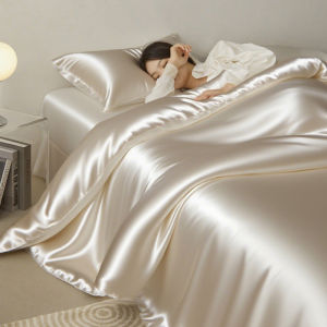 Silk Slippery Cool Feeling Bed Sheet Cover 150x200cm