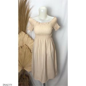 MINI DRESS KERUT DASTER PENDEK WANITA SABRINA KERUT MOTIF DAN POLOS