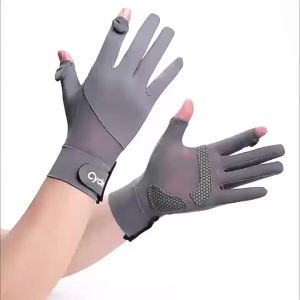 Găng Tay Cảm Ứng Mùa Hè Dành Cho Nam Giới Chống Tia Cực Tím Chống Trượt Khi Đạp Xe Ngoài Trời Câu Cá Lái Xe - Hai Ngón Tay Hở Bảo Vệ Khỏi Ánh Nắng Mặt Trời