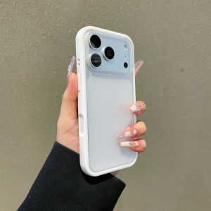 Fashion Minimalist Premium Matte Frosted Phone Case For iPhone 17 16 15 14 Pro Max Translucent Anti-yellowing Shockproof Cover