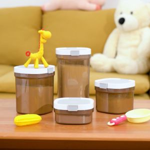 TAILI Milk Powder Tank Rice Noodle Storage Tank Food Grade Material Milk Powder Storage Container Moisture-proof and Leak-proof Sealed Tank Travel Portable Outing Milk Powder Box Packing Box Baby Rice Noodle Box Kitchen Spice Storage