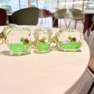 Creative Turtle Floating Keychain Beautiful Sandbag Pendant Friend Kids Gift Acrylic Material Unique Festival Supplies