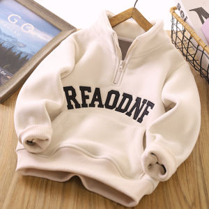 LIREGONGZHU | Fleece-Lined Boys Winter Sweatshirt