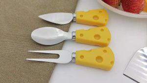 Yiha ช้อนส้อมด้ามชีส ช้อนส้อมเกาหลี มีดตัดเนย ส้อมจิ้มผลไม้ tableware มีสินค้าพร้อมส่ง