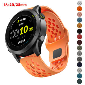 18 20 22mm Silicone Strap For Garmin Active 6 5/Venu 3 2/Vivoactive 6 5 Band For Garmin Forerunner 55 158 245 255 265 745 965