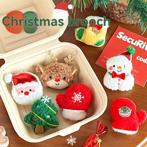 1/6 Pcs Christmas Plush Brooch Versatile Bag Accessories Gloves Clothing Decoration