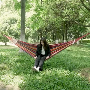 buaian gantung dewasa kerusi gantung XL Hammock Swing Canvas Buaian Gantung Camping Hammock Outdoor Hanging Bed Chair Endui Buaian Tidur
