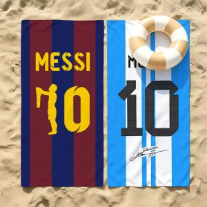 Funko | Football Ball King L-Lionel M-Messi Towel For Beaches Yoga Studios Gyms Hot Springs Swimming Pools And Picnics