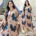 Daster Motif Kupu-kupu Jumbo Ld 125 cm Pb 115 cm Trend Baru Lembut. 
