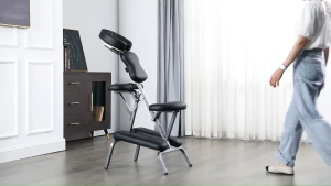 Viocky Compact Foldable Therapy Chair for Tattoo Artists & Masseurs Durable Metal Frame Comfortable Padding