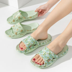 Viburn Ladies Slippers 2025 New Summer Indoor Home Floral Print Silent Soft Bottom Outdoor Wear Resistant Cool Slippers