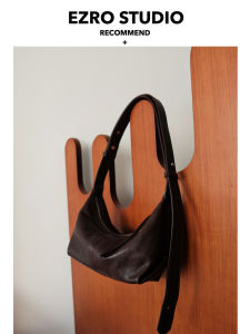 Soft Leather Tote Bag Womens Crossbody Bag Underarm Bag Single Shoulder Bag Foldable Casual Style Fashionable Hobo Bag