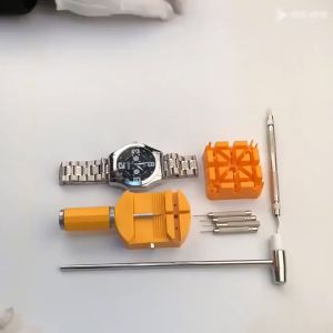 Watch Band Strap Link Pin Remover Adjust Repair Tool Kit for Watchmakers with Pins Spring Pusher Steel Punch Blue