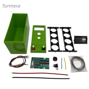 12V 7A 1X4 Lifepo4 Battery Box 4S40A 12.8V 14.4V Balance BMS Voltage Indicator Welding Nickel DIY Kit for Replace Lead-Acid Use