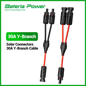BateriaPower A Pair Of Solar Connector Y-type One-To-Two-To-Four Combiner Waterproof PV Male And Female Solar Panel Cable Connector MC4