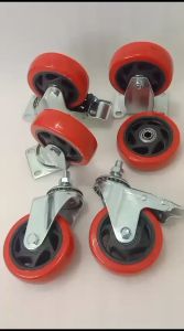 Roda 4 Inci PU Taiwan & Double Bearing Troli/Etalase Berat