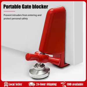 Anti Pry Door Blocking Device Manually Installed Alloy Door Stopper Top for Girls Hotel Safe Tool Blocking Houses Living Alone Alloy Door Blocker Door Stopper Anti-theft Pry Girl Living Alone Home Rental Hotel Security Alarm Simple Style
