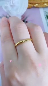 Cincin Titanium Fashionable Ring Tahan Karat | Cincin Wanita Model Simpel