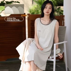 MiiOW | Váy ngủ nữ mùa hè MiiOW Cat Person Vest Sensation thoáng khí mát mẻ Váy ngủ cotton polyester viscose polyester dành cho thanh thiếu niên