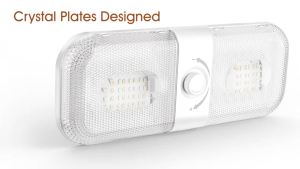 Highbright 120LED Nội Thất Ô Tô Đèn Đọc Sách 3 Màu Mờ 12V RV Dome Thuyền Xe Tải Người Cắm Trại Xe Kéo Đèn Ốp Trần Đa Năng Phù Hợp Với