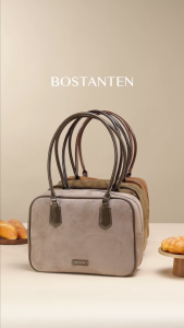BOSTANTEN Suede Toast Bag กระเป๋าสะพายสุภาพสตรี กระเป๋าถือเด็กผู้หญิง ความจุขนาดใหญ่