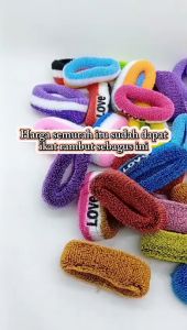 Ikat Rambut Donat Bordir Isi 12 Pcs HK Random