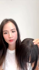 Mái 2in1 dày vừa tóc thậ.t nữ - Tóc Giả Vân Anh Wig