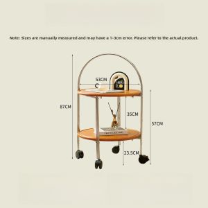 Nordic Vintage Foldable Solid Wood Coffee Table Living Room Sofa Side Table Corner Table Small Mobile Cart Home Furniture