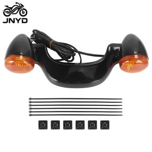 JNYD Motorcycle LED Rear Brake Turn Signal Light Bar Lamp Chrome/ Black For Harley Touring Street Road Glide 2010-2021