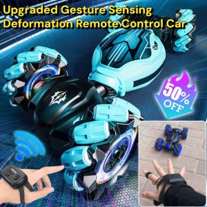 Upgraded Gesture Sensing Deformation Remote Control Car 4-Drive Off-Road Stunt Drift Vehicle With Light & Music Stunt Childrens Toys