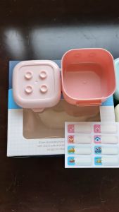 Square Block Food Box Outdoor Portable Fresh Food Box Baby Sealed Organizer Storage Box High Temperature Resistant