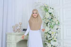 hijab bergo hamidah NON PET/jilbab instan Jersey tanpa pet / hijab basic Hamidah