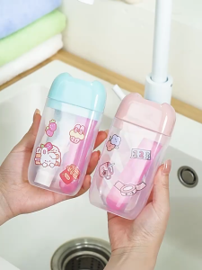 SEA JJT ชุดดูแลช่องปากแบบพกพาขนาดเล็กสำหรับการเดินทางพร้อมแปรงสีฟัน เจลสีฟัน และถ้วย