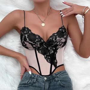 <1118> Niche Seksi Eropah dan Amerika ins Angin Dalam V Keperibadian Renda Renda Hot Girl Pesta Singlet Kecil Berlian Tanpa Sandaran K0192