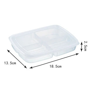 1pc Transparent Four Grid Refrigerator Large Capacity Storage Box Frozen Meat Compartment Food Sub-packed Kitchen Tools