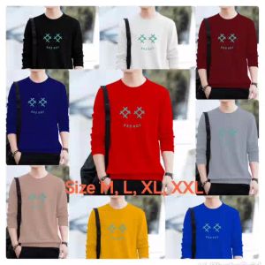 Bisa COD Sweater Keren Crewneck Elegan Kaos Pria Trendy Sweatshirt Kasual Sweter Cowok Baju BadBoy