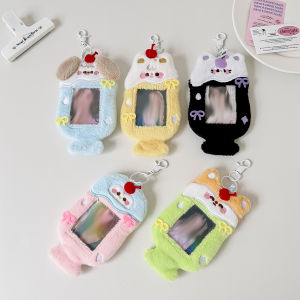 1pcs Photocard HolderCartoon Plush Photocard Holder Outdoor Girl Korean Style ID Card Cover Protective Case Card