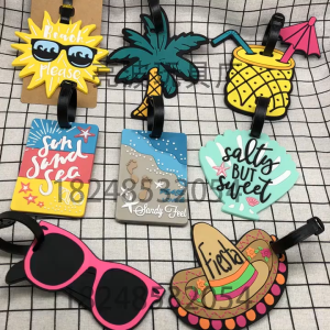 Thẻ Gắn Hành Lý Du Lịch Hình Hoạt Hình Vui Nhộn Tag Tên Vali Silicon Hình Máy Ảnh - Nước Dứa - Mặt Trời Thẻ Định Danh Hành Lý "Beach Please" Sáng Tạo Thẻ Gắn Vali Thiết Kế Mùa Hè Nhiệt Đới Phụ Kiện Vali Du Lịch Hình Năng Động Cá Tính